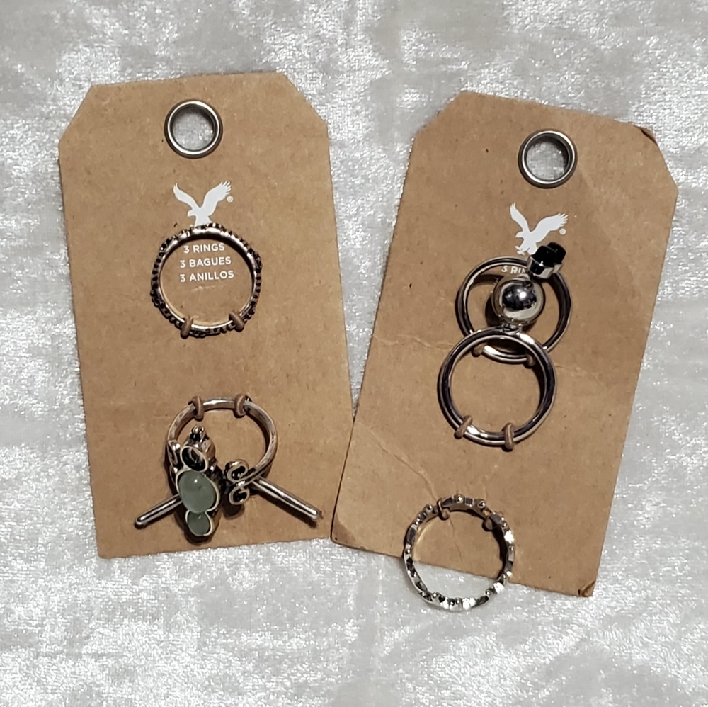American Eagle Outfitter 5 Ring Set Size 7